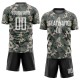 Benutzerdefinierte Camo Weiß-Schwarz Sublimation Salut an den Dienst Fußball Uniform Trikot
