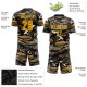 Benutzerdefinierte Figur Gold-Altgold Sublimation Fußball Uniform Trikot