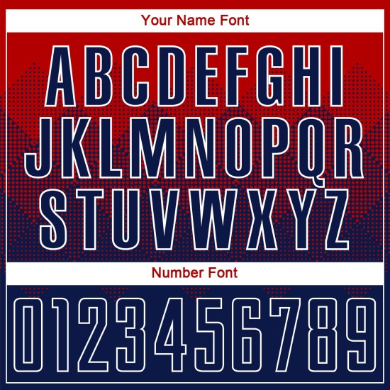 Individuelles rot-marineblau-weißes Sublimations-Fußballtrikot