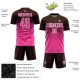Benutzerdefiniertes braun-rosa-weißes Sublimations-Fußballtrikot