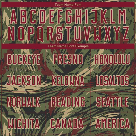 Benutzerdefiniertes olivgrünes Crimson-Vegas-Gold-Sublimations-Salute-to-Service-Fußballtrikot