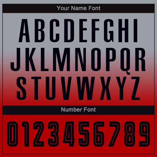 Benutzerdefinierte grau schwarz-rot Sublimation Langarm Fade Fashion Fußball Uniform Jersey