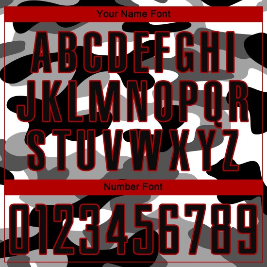 Benutzerdefinierte Camo Schwarz-Rot Sublimation Salute To Service Fußball Uniform Trikot