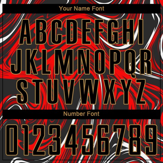 Benutzerdefinierte Figur Schwarz-Altgold Sublimation Fußball Uniform Trikot