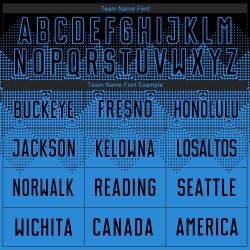 Benutzerdefiniertes puderblau-schwarzes Sublimations-Fußballtrikot