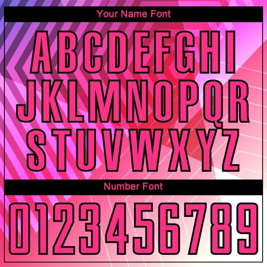 Benutzerdefinierte Lila Rosa-Schwarz Geometrische Formen Sublimation Fußball Uniform Trikot