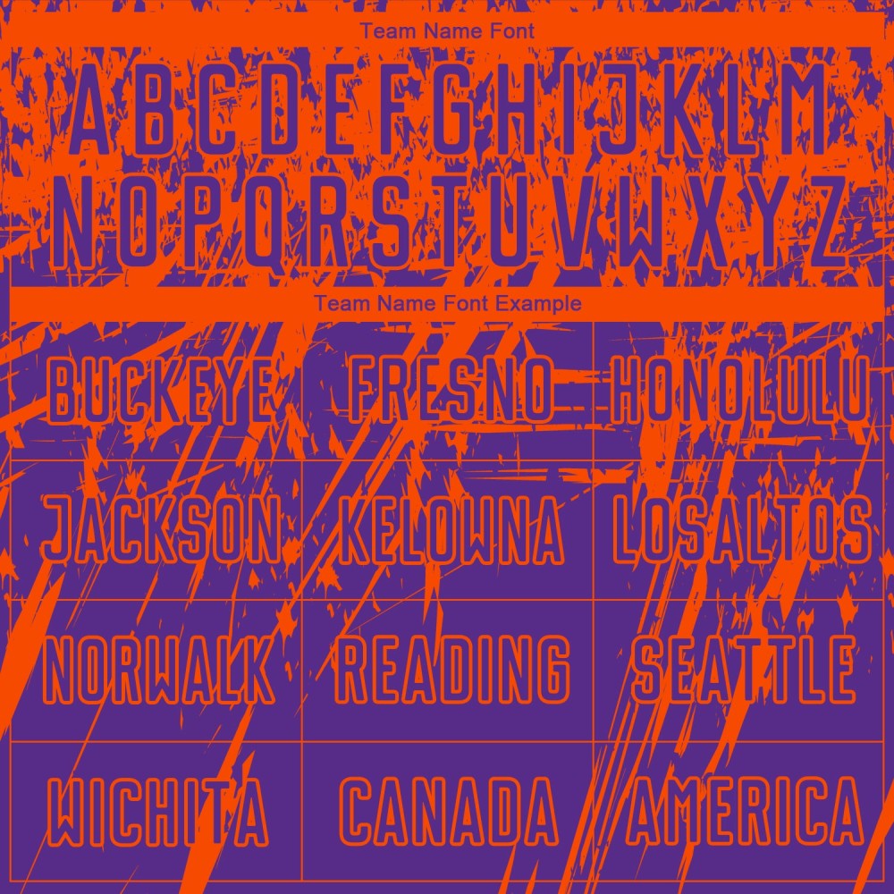 Benutzerdefiniertes lila-orangefarbenes Sublimations-Fußballtrikot