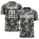 Benutzerdefinierte Camo Weiß-Schwarz Sublimation Salut an den Dienst Fußball Uniform Trikot