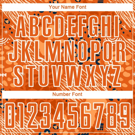 Benutzerdefiniertes Orange Bay Orange-Schwarzes Fußballtrikot mit afrikanischem Muster